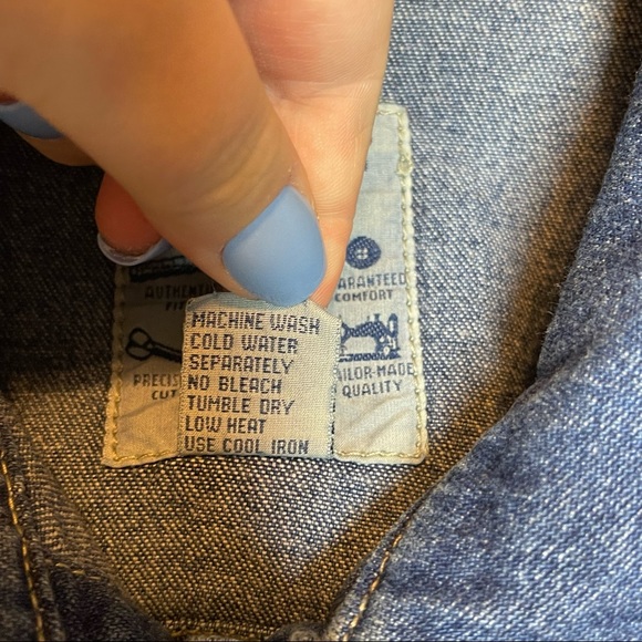 Vintage 90s Dark Wash Denim Vest Top - Picture 5 of 5